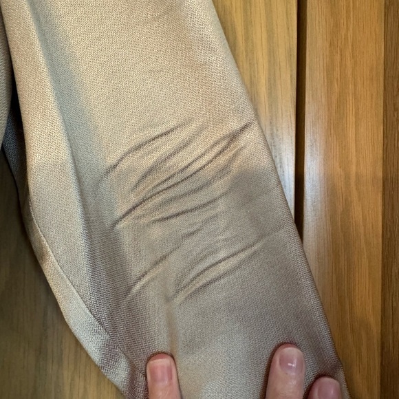 Vilagallo Gold Sheen Acetate Lined Embroidered Hem Dress / EUR 42 / large - Picture 5 of 12